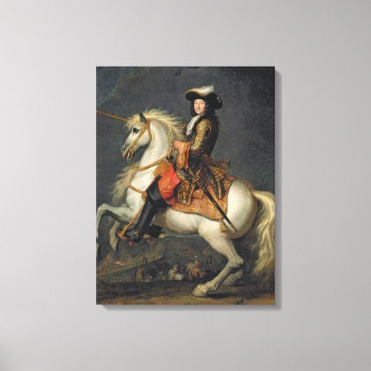 Paardenportret van Louis XIV Canvas Afdruk (Voorkant)