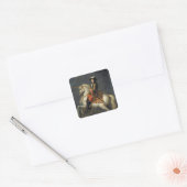 Paardenportret van Louis XIV Vierkante Sticker (Envelop)