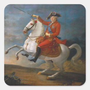 Paardenportret van Louis XVI 1791 Vierkante Sticker