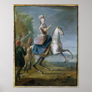 Paardenportret van Maria Leszczynska Poster