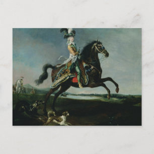 Paardenportret van Marie-Antoinette Briefkaart