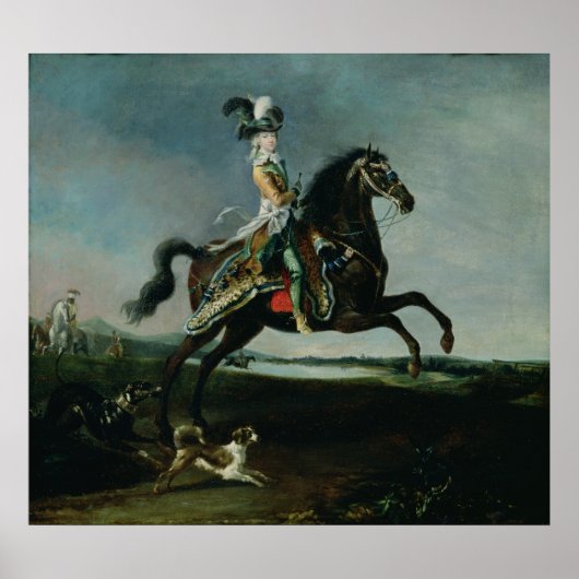 Paardenportret van Marie-Antoinette Poster (Voorkant)