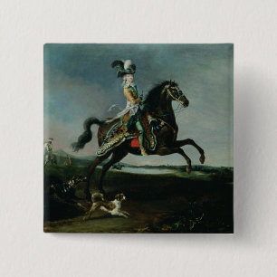 Paardenportret van Marie-Antoinette Vierkante Button 5,1 Cm
