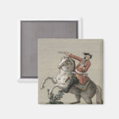 Paardenportret van prins Charles Magneet (Voorkant / Achterkant)