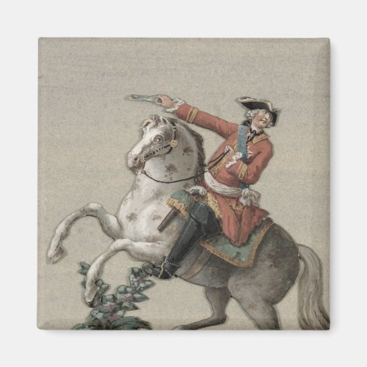 Paardenportret van prins Charles Magneet (Voorkant)