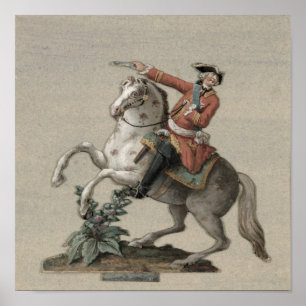 Paardenportret van prins Charles Poster