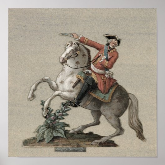 Paardenportret van prins Charles Poster (Voorkant)
