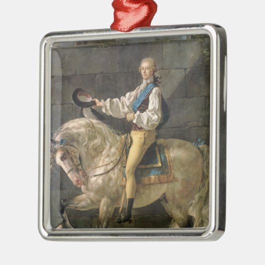 Paardenportret van Stanislas Kostka Metalen Ornament (Links)