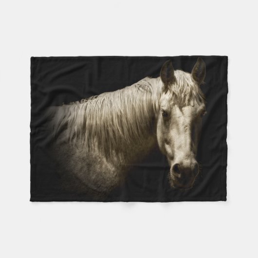 Paardenportret VI Fleece Deken (Voorkant (Horizontaal))