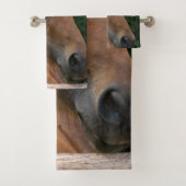 Paardenportret voor handdoekset bad handdoek (Insitu)