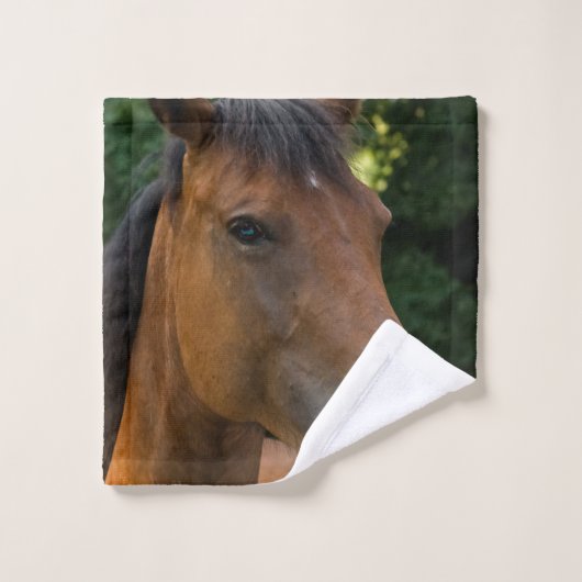 Paardenportret voor handdoekset bad handdoek (Wasdoekje)