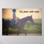 PaardenPoster "Ga je eigen weg" Poster (Voorkant)