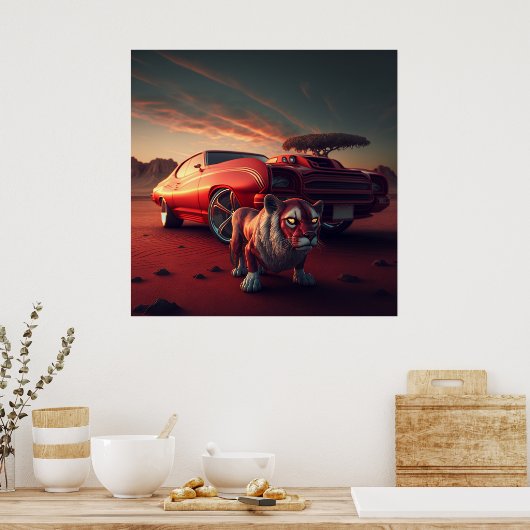 Paardenposter Poster (Keuken)