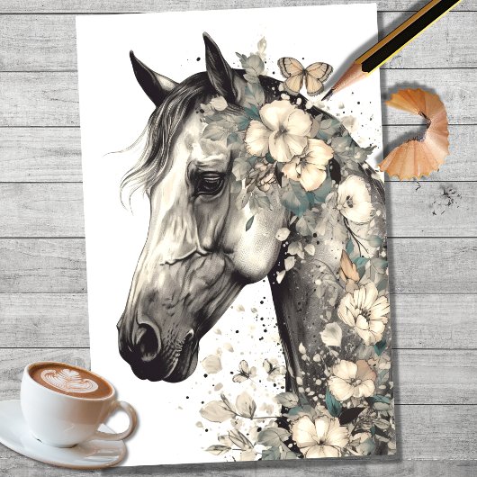 Paardenpotlood Art 1 Decoupage papier