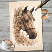 Paardenpotlood Art 2 Decoupage papier