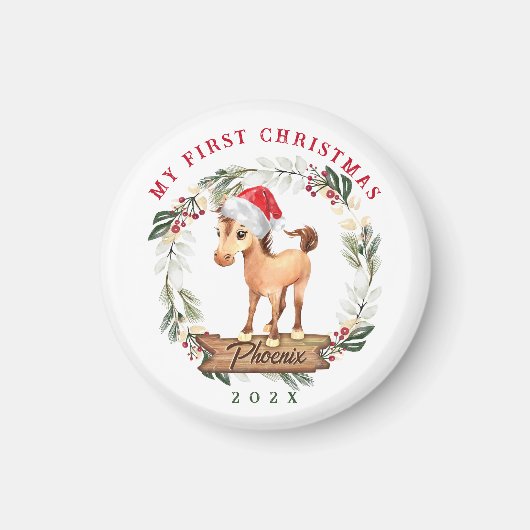 Paardenpriester met Kerstmis Magneet (Voorkant)
