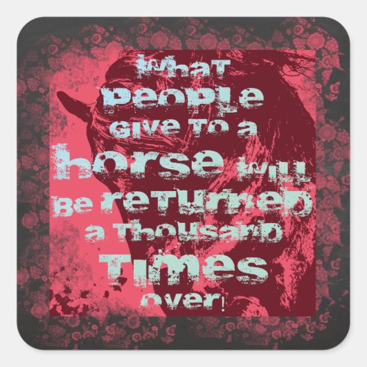 Paardenprijsopgave II - Sticker (Voorkant)
