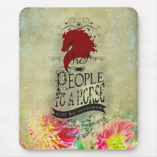 Paardenprijsopgave - Mousepad Muismat (Voorkant)