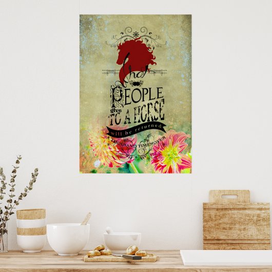 Paardenprijsopgave — Poster (Keuken)