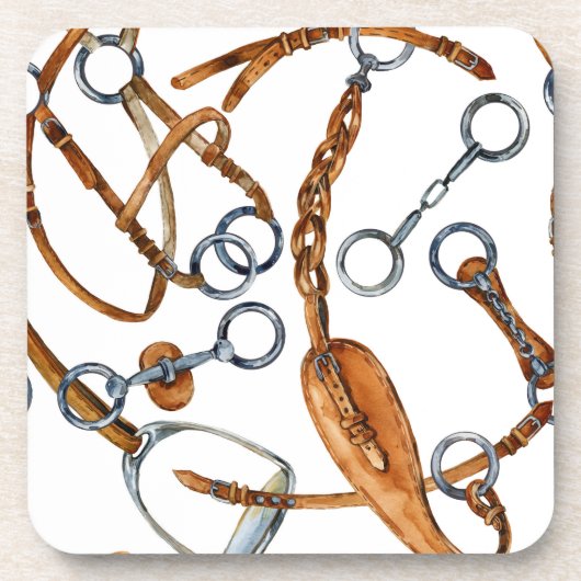 Paardenpringspatroon Bier Onderzetter (Voorkant)