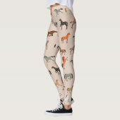 Paardenpringspatroon, jongens, meisjes en Kinderen Leggings (Links)