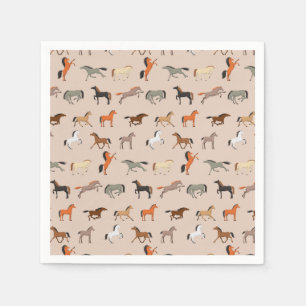 Paardenpringspatroon, jongens, meisjes en Kinderen Servet