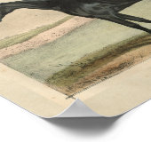 paardenprinter 1873 Glanzend Poster (Hoek)