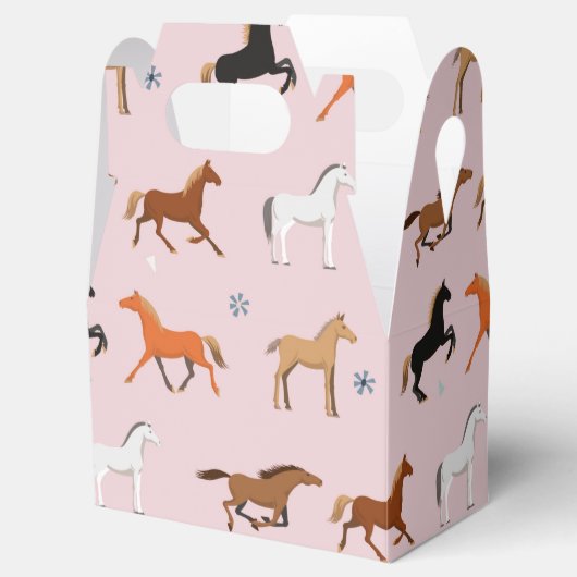 Paardenprintpatroon, Kind voor vrouwen en meisjes, Bedankdoosjes (Geopend)