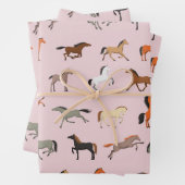 Paardenprintpatroon, Kind voor vrouwen en meisjes, Inpakpapier Vel (In situ)