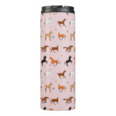 Paardenprintpatroon, Kind voor vrouwen en meisjes, Thermosbeker (Achterkant)