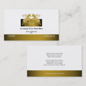 Paardenprofiel en goudbruin visitekaartje (Voorkant / Achterkant)