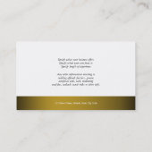 Paardenprofiel en goudbruin visitekaartje (Achterkant)