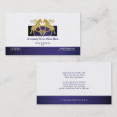 Paardenprofiel en goudbruin visitekaartje (Voorkant / Achterkant)