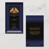 Paardenprofiel western blauw goud visitekaartje (Voorkant / Achterkant)