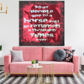 Paardenquote II - omcirkeld Canvas Afdruk (Insitu (Woonkamer))