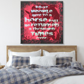 Paardenquote II - omcirkeld Canvas Afdruk (Insitu (Slaapkamer))