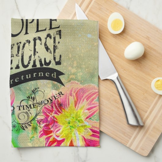 Paardenquote - keukenhanddoek (Quarter Fold)