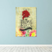 Paardenquote - omcirkeld Canvas Afdruk (Insitu (Houten vloer))