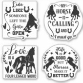 Paardenquote sticker bundel (Voorkant)