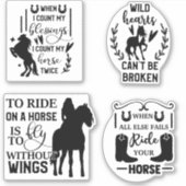 Paardenquote sticker bundel (Voorkant)