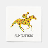 Paardenrace Black Eyed Susan Bloemen Servet (Voorkant)