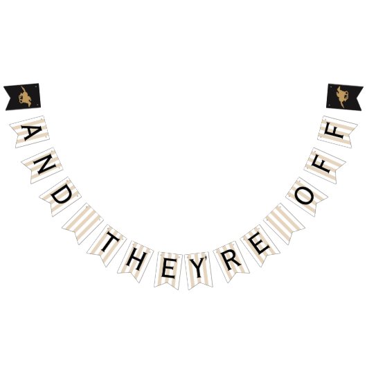 Paardenrace / bruiloft | En ze zijn weg Vlaggetjes (Alle)