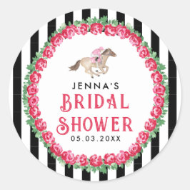 Paardenrace Derby Bruidsdouche Ronde Sticker