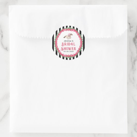Paardenrace Derby Bruidsfeest Ronde Sticker (Tas)
