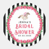Paardenrace Derby Bruidsfeest Ronde Sticker (Voorkant)