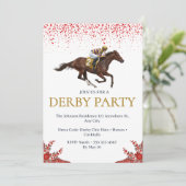 Paardenrace Derby Feest Uitnodiging 2026 (Staand voorkant)