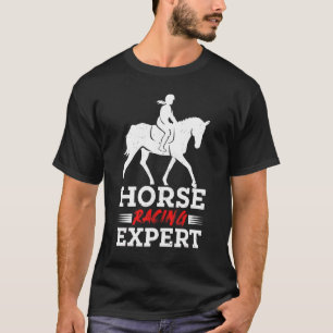 Paardenrace-expert jockey renner derby galop voor  t-shirt