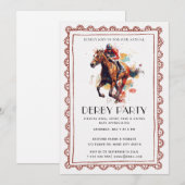 Paardenrace Feest Uitnodiging (Voorkant / Achterkant)