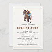  Paardenrace Jockey Derby Party Kaart (Voorkant)