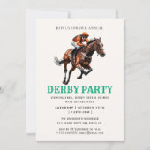  paardenrace jockey derby party uitnodiging (Voorkant)